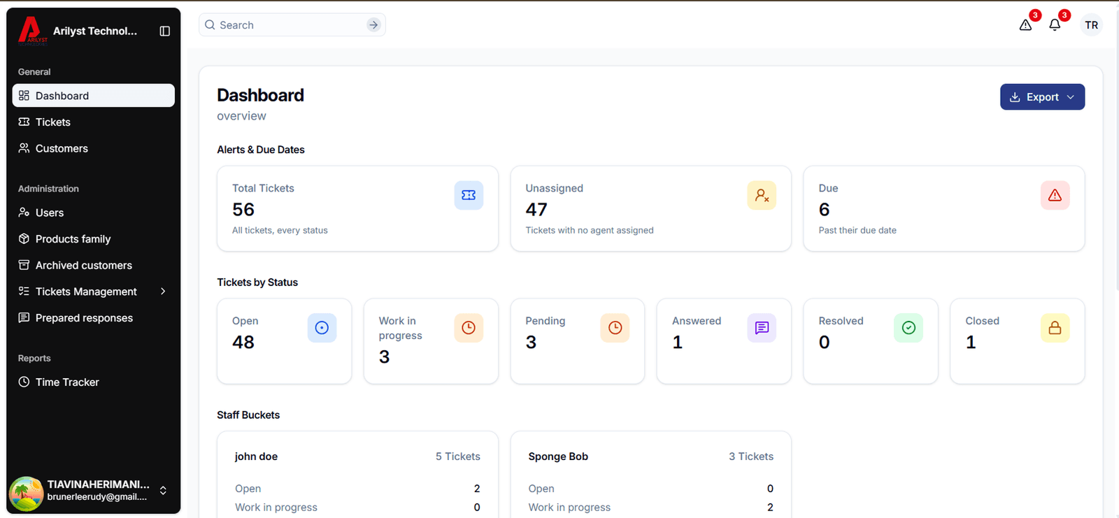 Ticketing System SaaS et support client